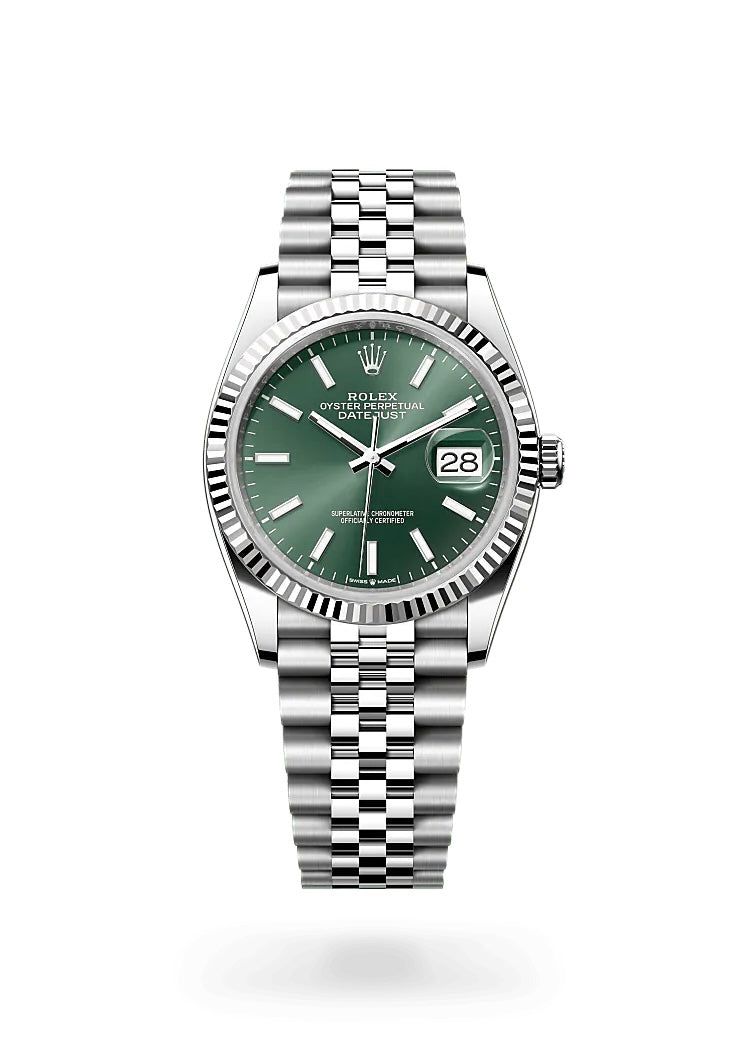 Rolex Stainless Steel Datejust 36 mint green dial