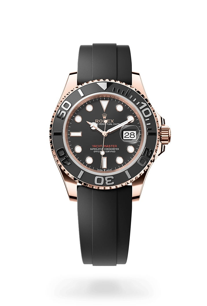 Rolex 40mm Rose Gold Yacht Master Oysterflex