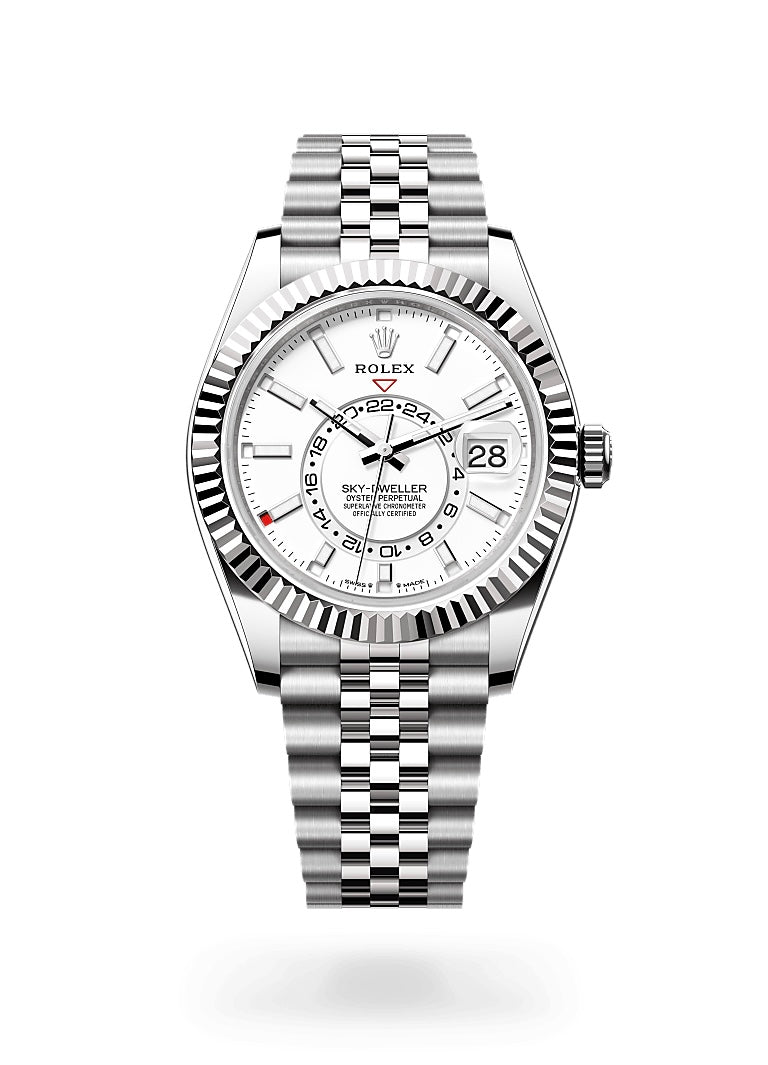 Rolex Stainless Steel Sky-Dweller White dial