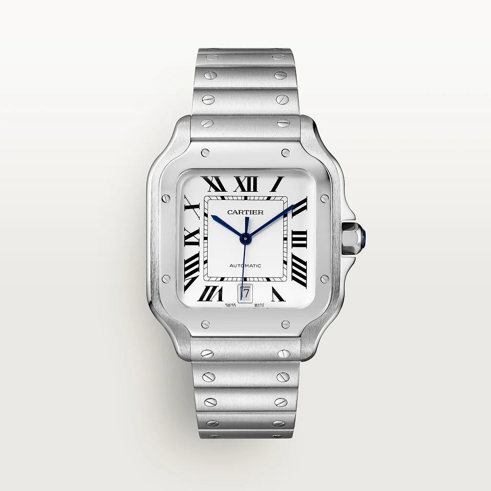 Santos De Cartier Large silvered dial