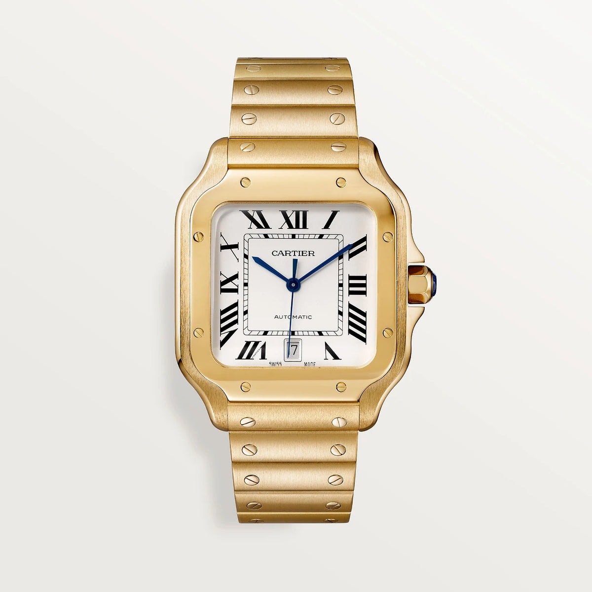 Santos De Cartier Large silvered dial