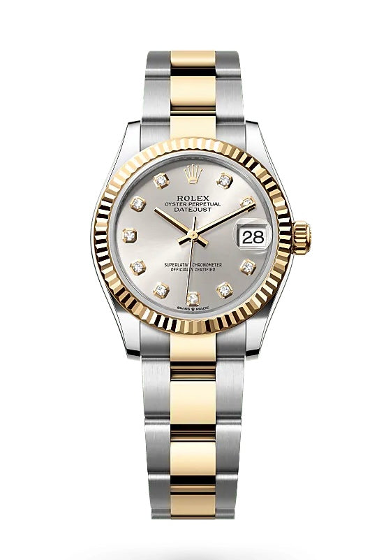 Rolex Two-tone Ladies Datejust 31 Silver Diamond Dot dial