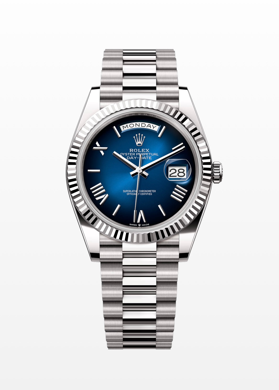 Rolex Daydate 40 Blue Roman Ombré dial