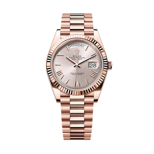 Rolex Rose Gold Day Date Sundust Roman dial