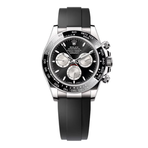 Rolex White Gold Daytona Oysterflex Black dial