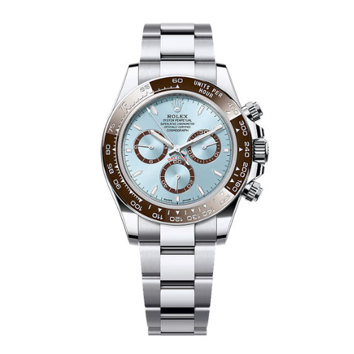 Rolex Platinum Daytona Ice Blue Baton dial