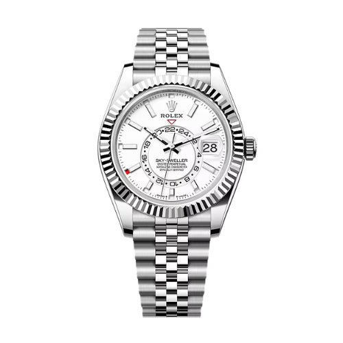 Rolex Stainless Steel Sky-Dweller White dial