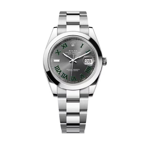 Rolex Datejust 41 Wimbledon dial Smooth Bezel Oyster