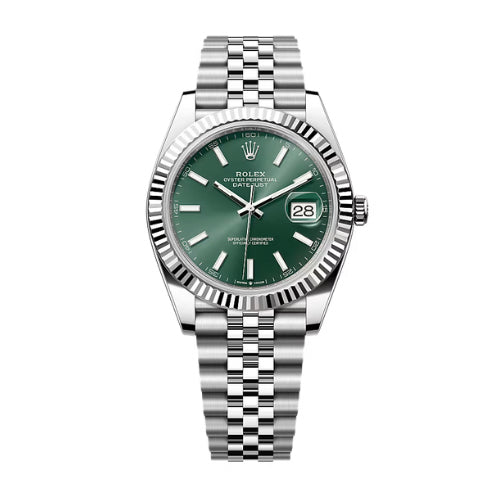 Rolex Datejust 41 green motif dial
